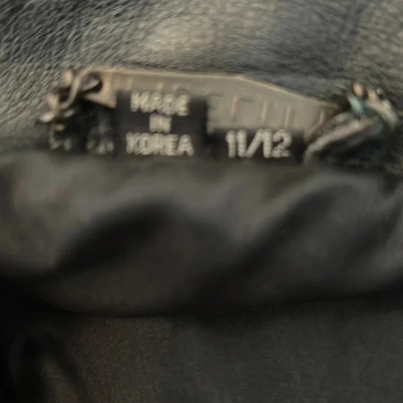 Fidelity Leather Bomber Jacket size 11/12 black - Picture 12 of 12